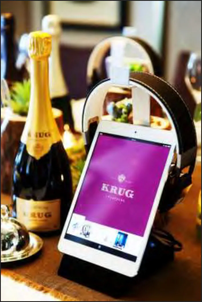 Krug digital tasting experience on iPad