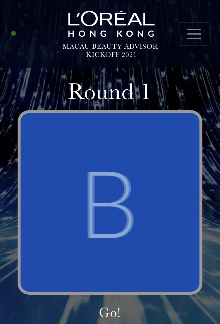 Colour Match game: each BA receives a colour code and races to the matching area